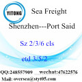 Shenzhen Port LCL Consolidation To Port Said